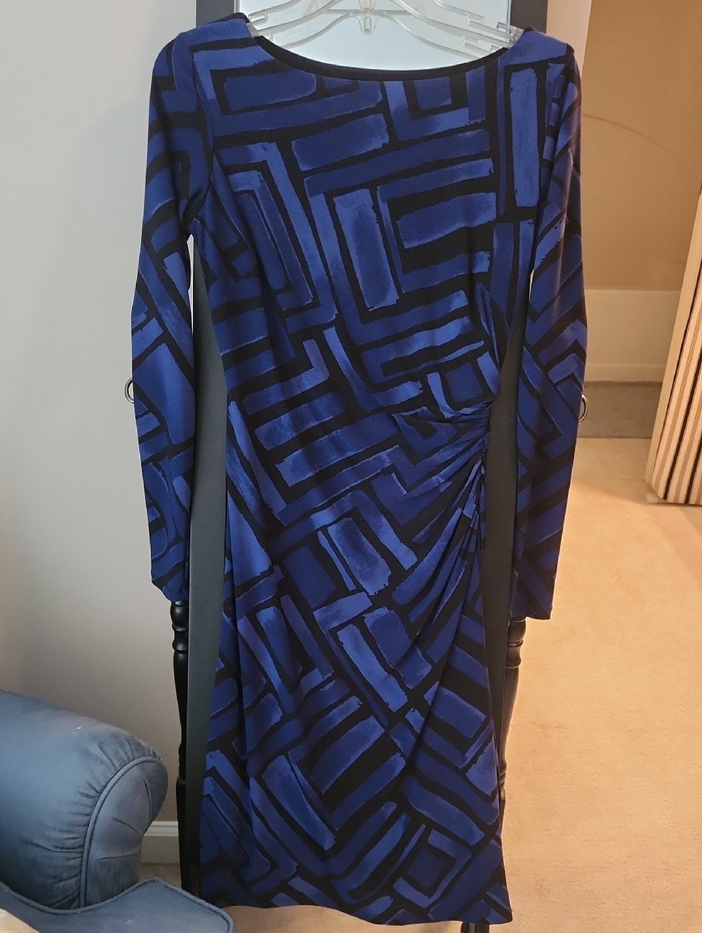 Ralph Lauren Blue and Black Striped Dress
